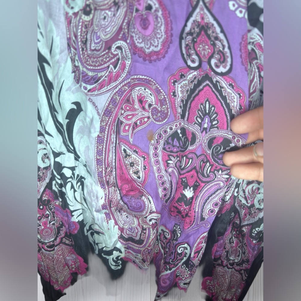 BEBE Women’s Y2K Vintage Paisley Midi Dress - Picture 5 of 10